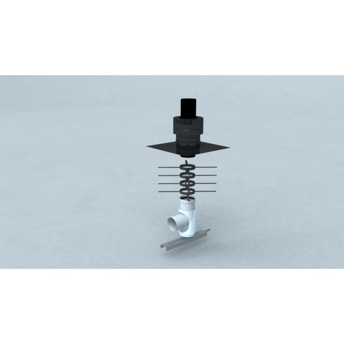 Bertrams Polyline EW Standardbausatz 1 40FSTB60-1 DN 60, Schachtmontage, Mündung schwarz