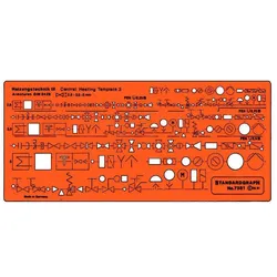 DUX, Lineal, Schablone Heizungstechnik Iii (22.50 cm, Kunststoff)