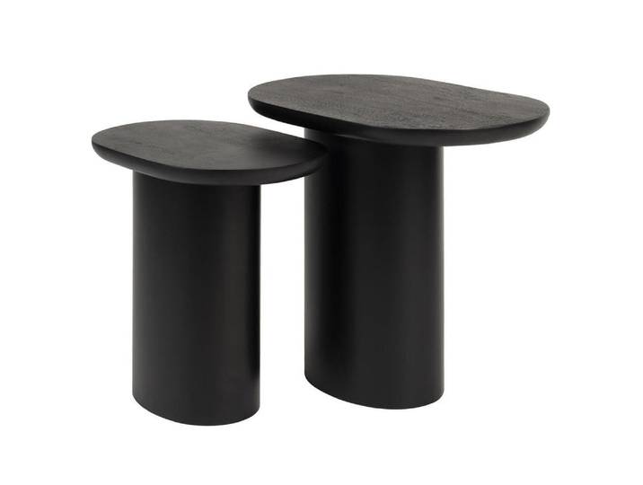 Beistelltisch Bela 2er-Set – aus Eisen in Schwarz - Luxusbetten24
