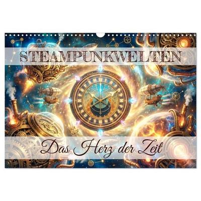 Steampunkwelten - Das Herz der Zeit (Wandkalender 2027 DIN A3 quer), CALVENDO Monatskalender