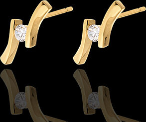 Edenly Ohrstecker Apostroph in Gelbgold