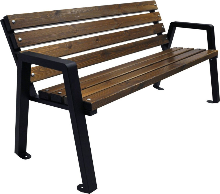 Holzbank Parkbank Gartenbank Sitzbank Gartenmöbel; walnuss, 150cm