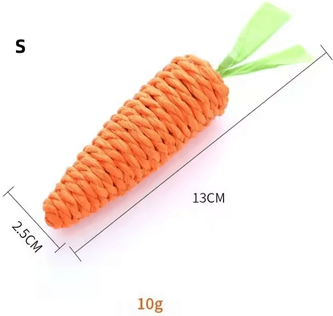 Inspire Curations Crunchy Carrot Cat Teething Toy Interactive Sound Cuddle Stick For Chewing & Play s