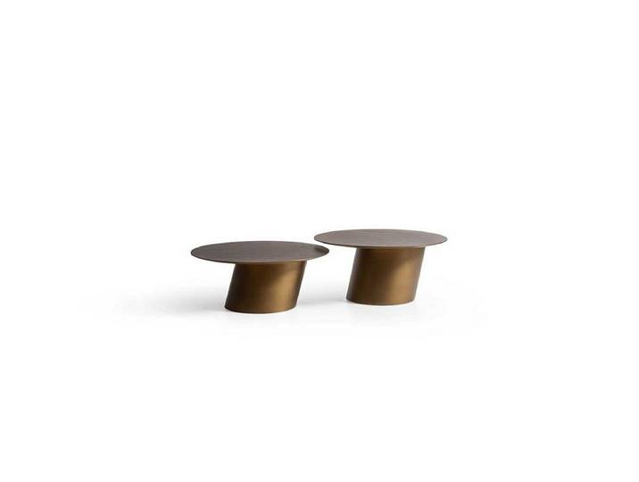 JVmoebel Satztisch JVMoebel Couchtisch-Set aus Holz in warmem Braun mit geneigten Füßen (2-St), Made in Europa