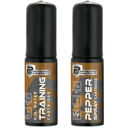 2er-Set P2P Trainingskartusche + P2P Pfefferspray Kartusche