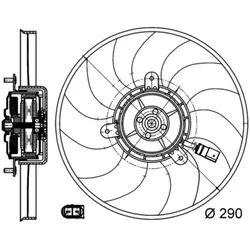 Lüfter Motorkühlung MAHLE CFF 171 000S für VW Audi Seat Skoda Passat B6 Variant