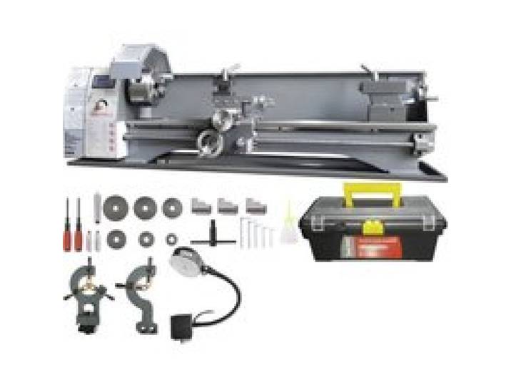VEVOR Metalldrehmaschine 211x750mm Drehbank Metall 50-2500U/min Tischdrehbank Tischdrehmaschine 750W 14x metrische (von 0,3 bis 3 mm) 10x zöllige (von 10 bis 44 TPI) Gewinde MT5 Spindelkonus