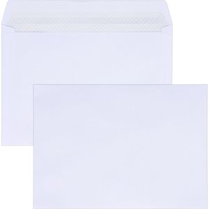 TipTop-Office Versandtaschen weiß, B6, ohne Fenster, haftklebend, aus Papier, 50 Stück
