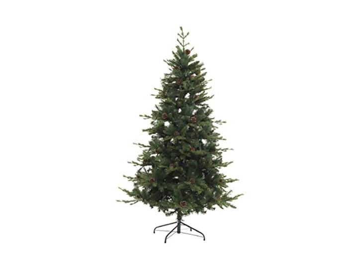 Feeric Christmas künstlicher Weihnachtsbaum, grün, mit Tannenzapfen, Premium-Qualität, Höhe 150 cm