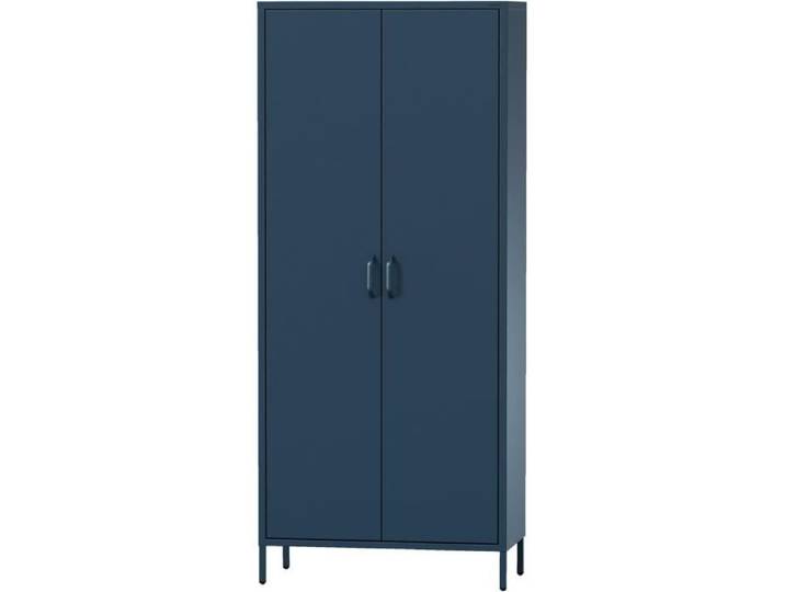 Jan Nowak Armoire Chambre Adulte Enfant en Métal 2 Portes - Flavio Etagères Tringles à Vêtements Armoire de Rangement Chambre