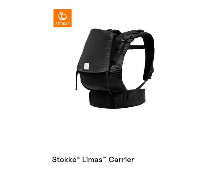 Stokke Babytrage Limas Carrier Flex, Schwarz, Füllung: Baumwollfüllung, unisex, Oeko-Tex® Standard 100, Rückentragefunktion, Bauchtragefunktion, einfaches und schnelles Wechseln der Tragerichtung, Onbuhimo geeignet, Baby on Tour, Babytragen & Tragetücher