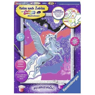 Ravensburger Stolzer Pegasus - Malen nach Zahlen, mit Glittereffekt, romantic, MNZ