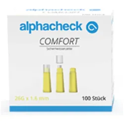 Alphacheck Comfort Sicherheitslanzetten 26G 1.6 Mm 100 ST