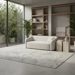 Outdoorteppich VENTOUX, mit Tropen-Motiv, Grau, 200 x 290 cm