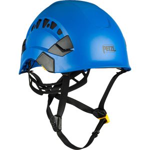 Petzl Schutzhelm Vertex Vent, EN 397, EN 12492, mit 6-Punkt-System & Kinnriemen, Größe 53-63, blau