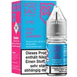 Sour Blue Raspberry NicSalt Liquid by Pod Salt Xtra 10ml / 20mg