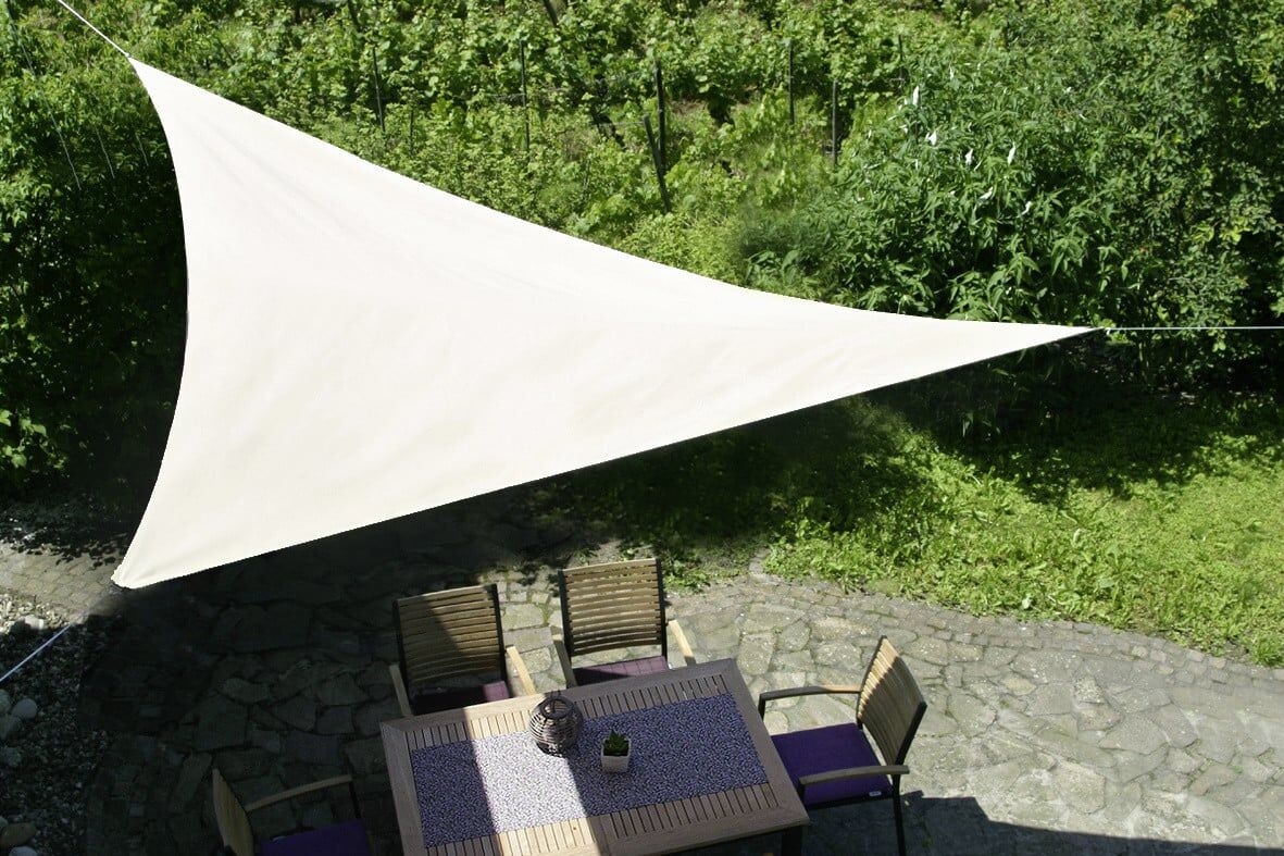 GO-DE Sonnensegel Dreieckig beige 360 x 360 x 360 cm
