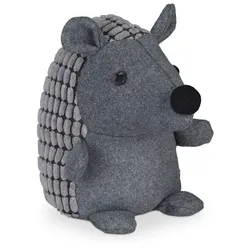 Relaxdays Türstopper Igel Grau