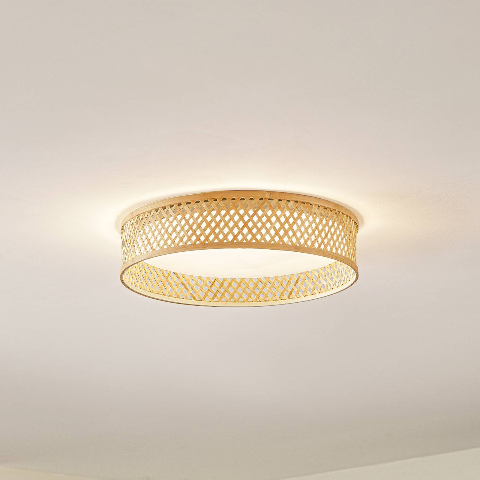 LED Ceiling Light Eilif Lindby, Light wood, Living / Dining Room, Bamboo, Modern, Ceiling Light