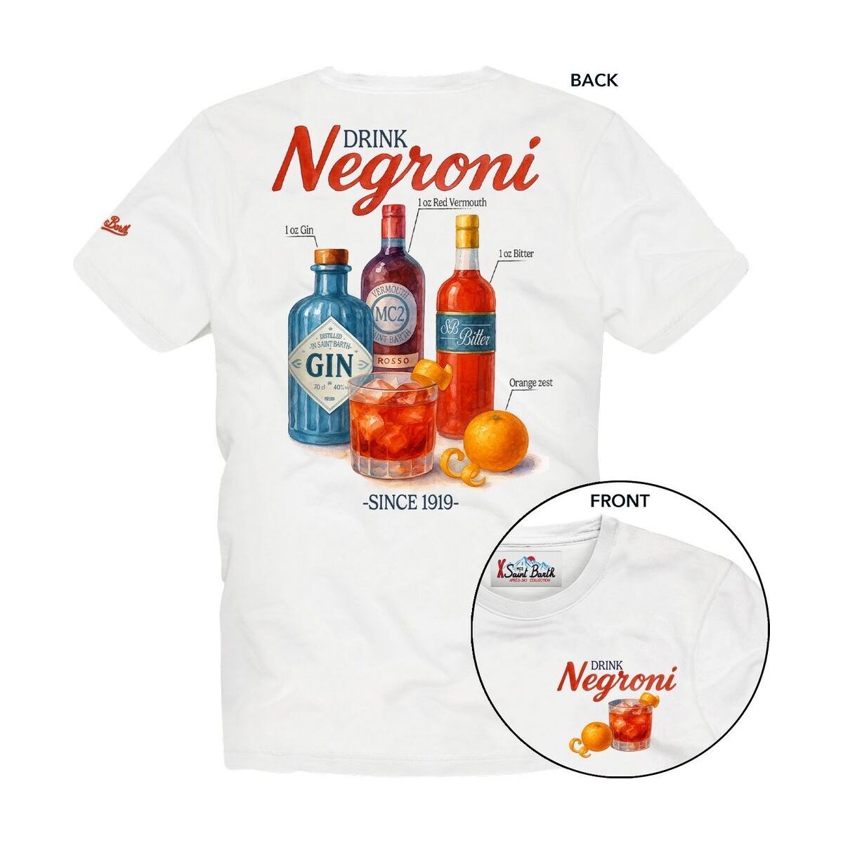 MC2 Saint Barth Arnott Classic ST. Barth T-shirt recipe list negroni 10 (02869M) M ARN000102869M-02869M-M