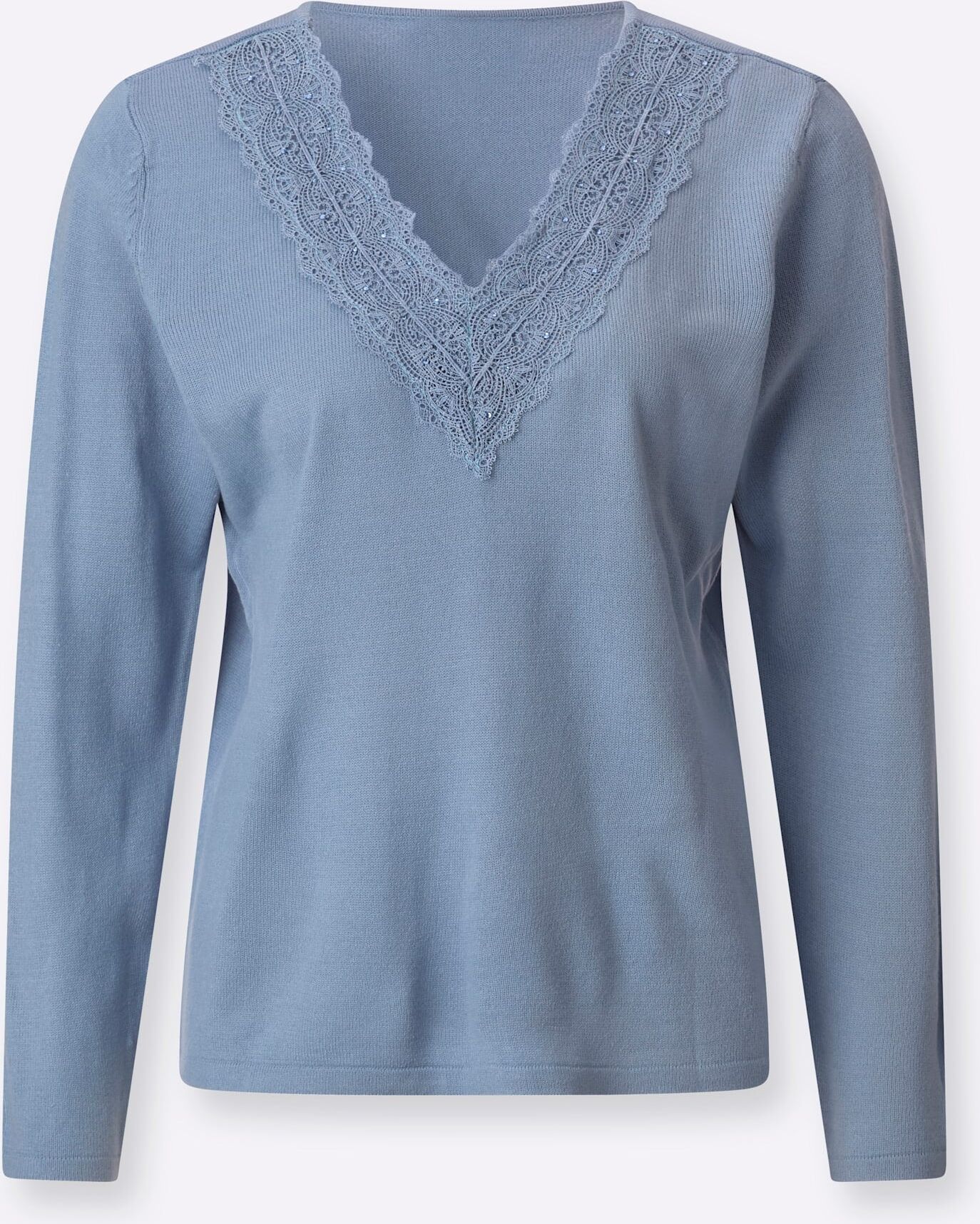 Strickpullover "Pullover", Damen, Gr. 44, bleu, 100% Polyacryl, Pullover Strickpullover bleu 44