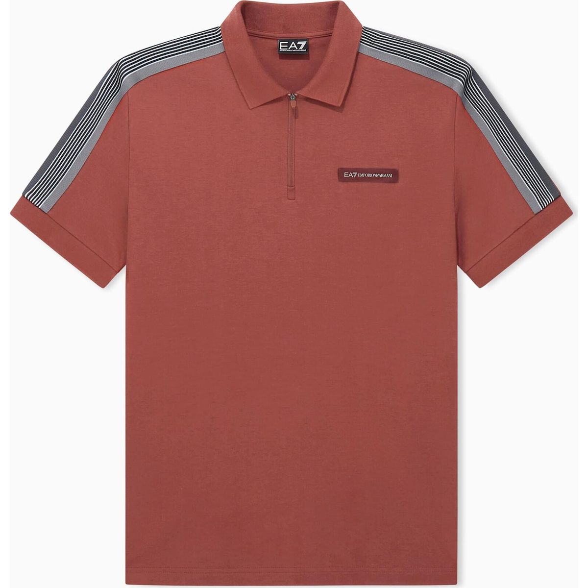 EA7 Train Logo Series M Polo 7 Lines - Train Logo Series M Polo 7 Lines madder brown (U6003) M 7M002217 AF10441-U6003-M