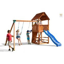 Fungoo Spielturm "Joy Move + Step On Free Time",teak,