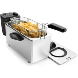 Lacor Friteuse Inox 3.5 l, Fritteuse, Mehrfarbig, Schwarz, Silber