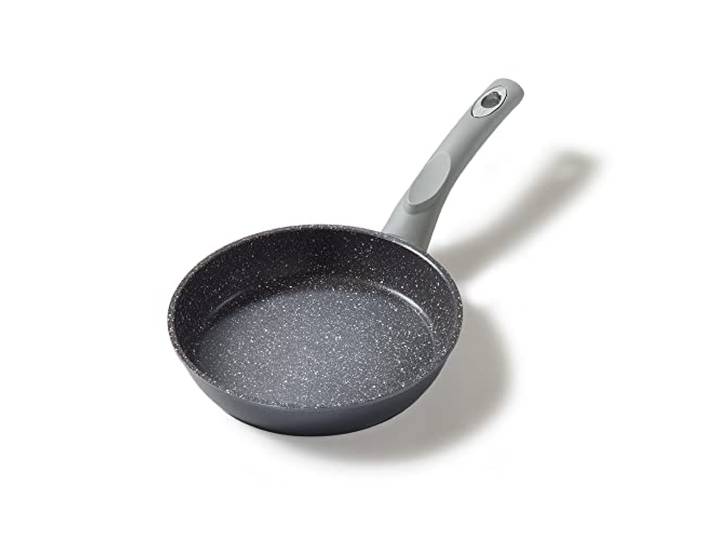 STONELINE Gourmundo Bratpfanne, 18 cm, antihaftbeschichtete Pfanne mit echten Steinpartikeln, alle Herdarten inkl. Induktion, fettfreies Braten
