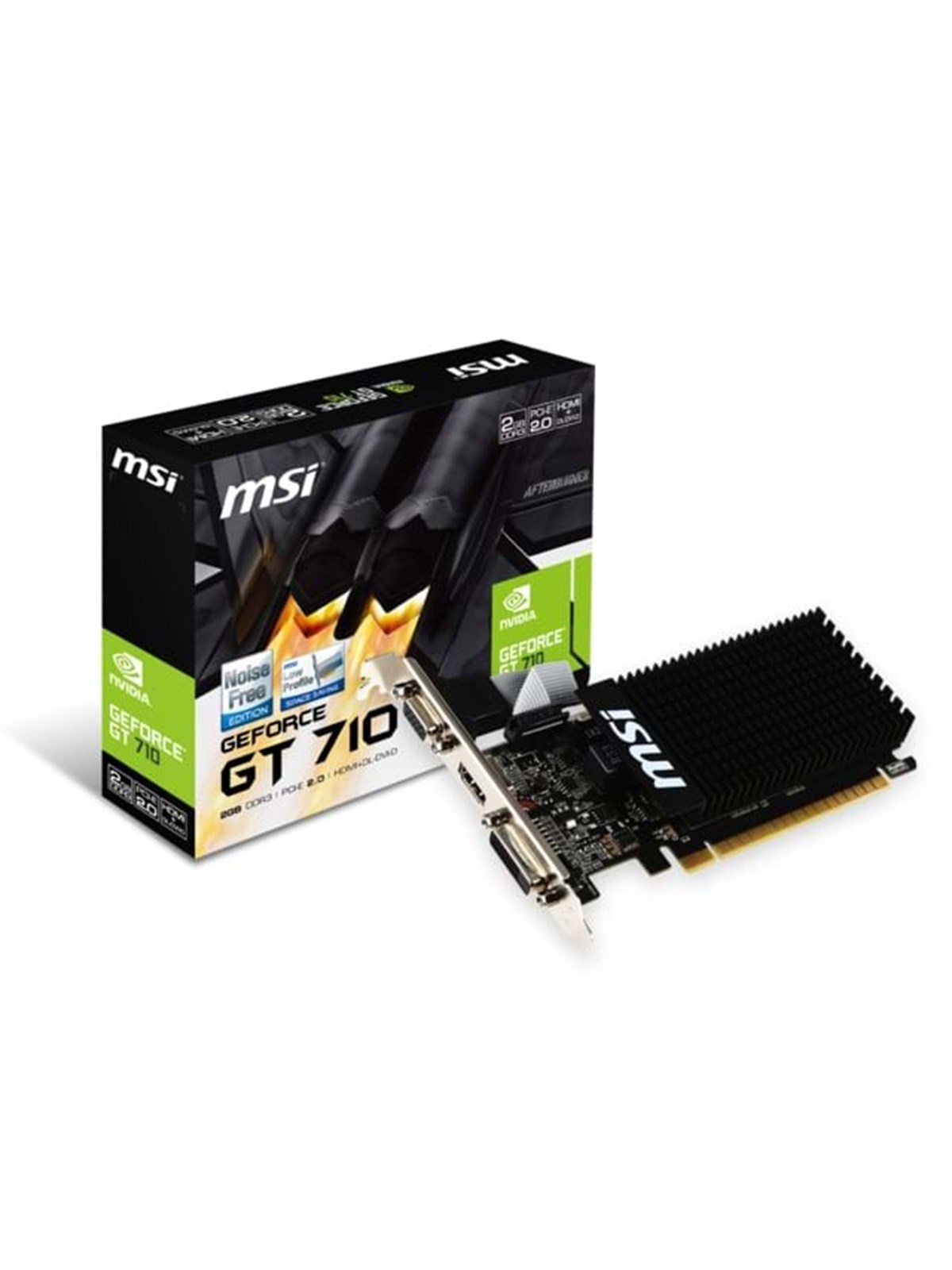 MSI GeForce GT 710 Silent - 2GB GDDR3 RAM - Grafikkarte