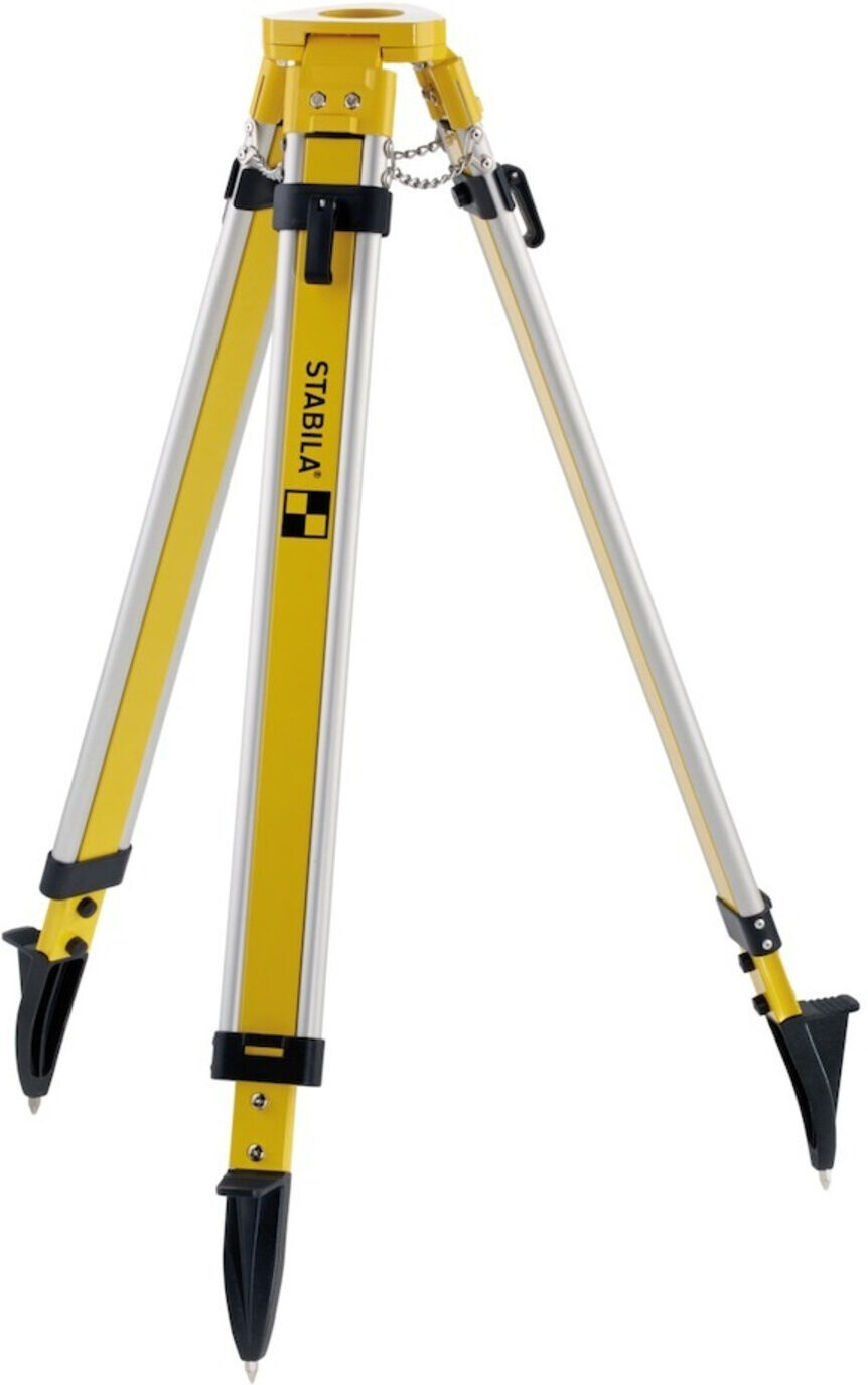 STABILA Baustativ BST-S aus Aluminium für Wasserwaagen und Lasergeräte, Höhe: 100 - 160 cm (18456)
