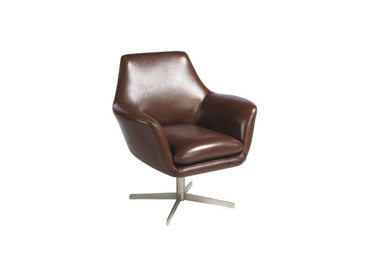 Drehbarer Echtleder Design Sessel „Cornel“ Angel Cerdá