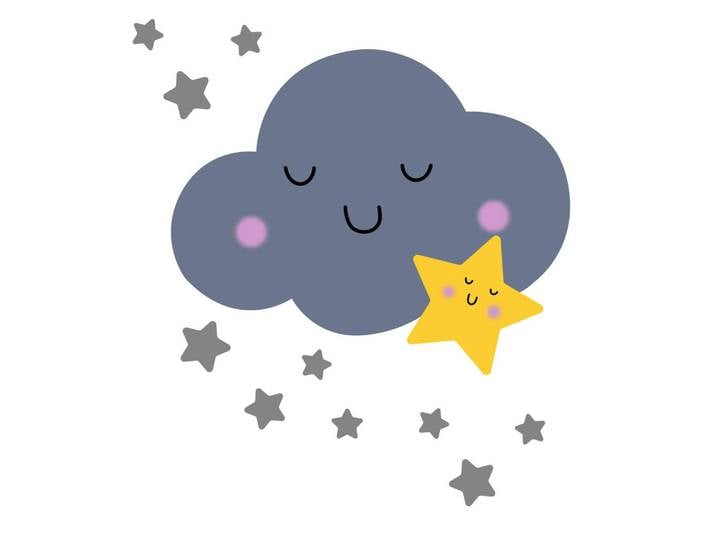 Babywanddeko Noah, Blau, Metall, 50x50x3 cm, Babymöbel, Kinderzimmer-Deko, Babyzimmer Wanddeko