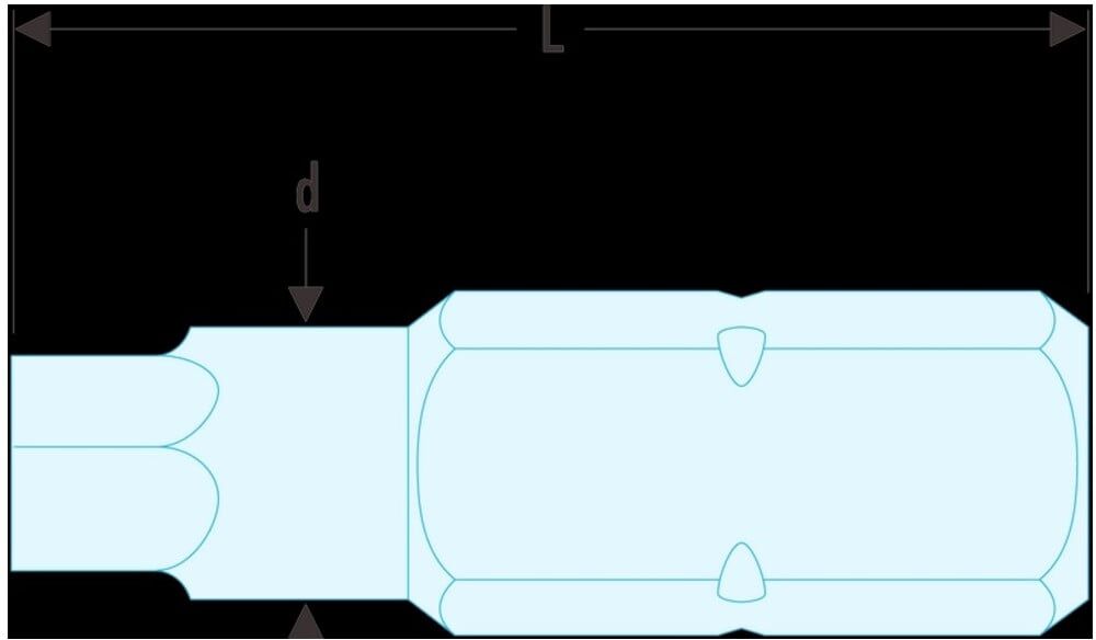 Facom Bit Serie 1 - Sechskant 6 mm (EH.106)