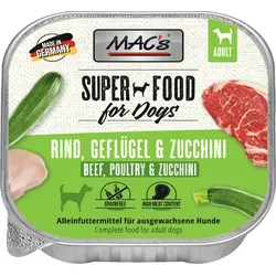 MAC's Dog 150g Hundenassfutter Sparpaket 22 x 150 Gramm Rind, Geflügel & Zucchini