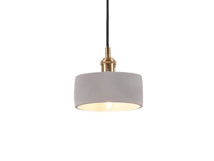 Suspension en béton et métal gris 16 cm