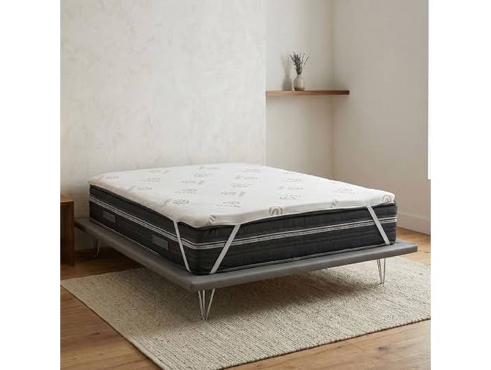Talamo Italia - Lucilla Doppel-Topper, Topper erneuert die Matratze mit abnehmbarem Bezug aus Memory-Schaum und Kupferfasern, 100 % Made in Italy, milbenhemmend und hypoallergen, 160 x 200 x 5 cm