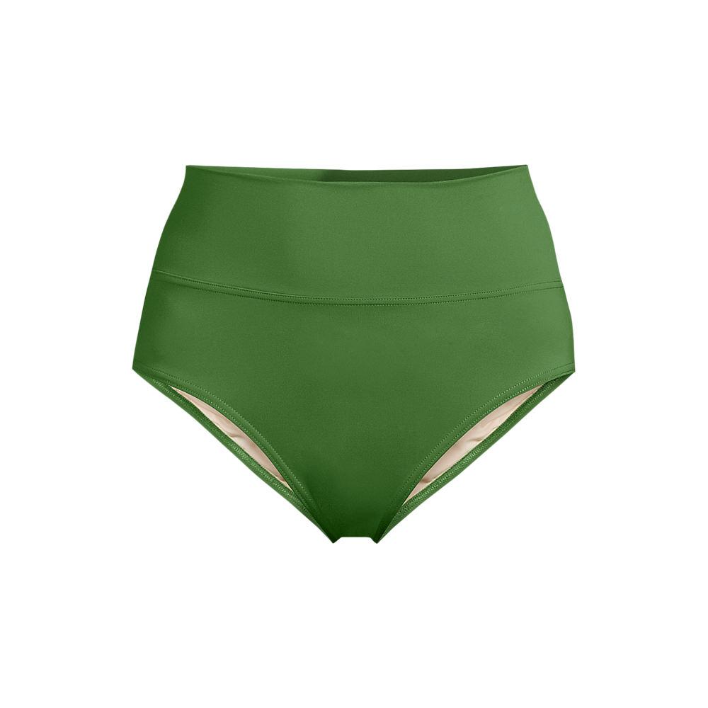 Bikinihose zum Umschlagen, High Waist, für Damen, Damen, size: regular, Grün, Nylon-Mischung, by Lands' End