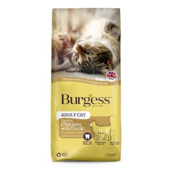 Burgess Adult – Trockenfutter für erwachsene Katzen mit Huhn & Ente, ausgewogene Premium-Rezeptur 10KG