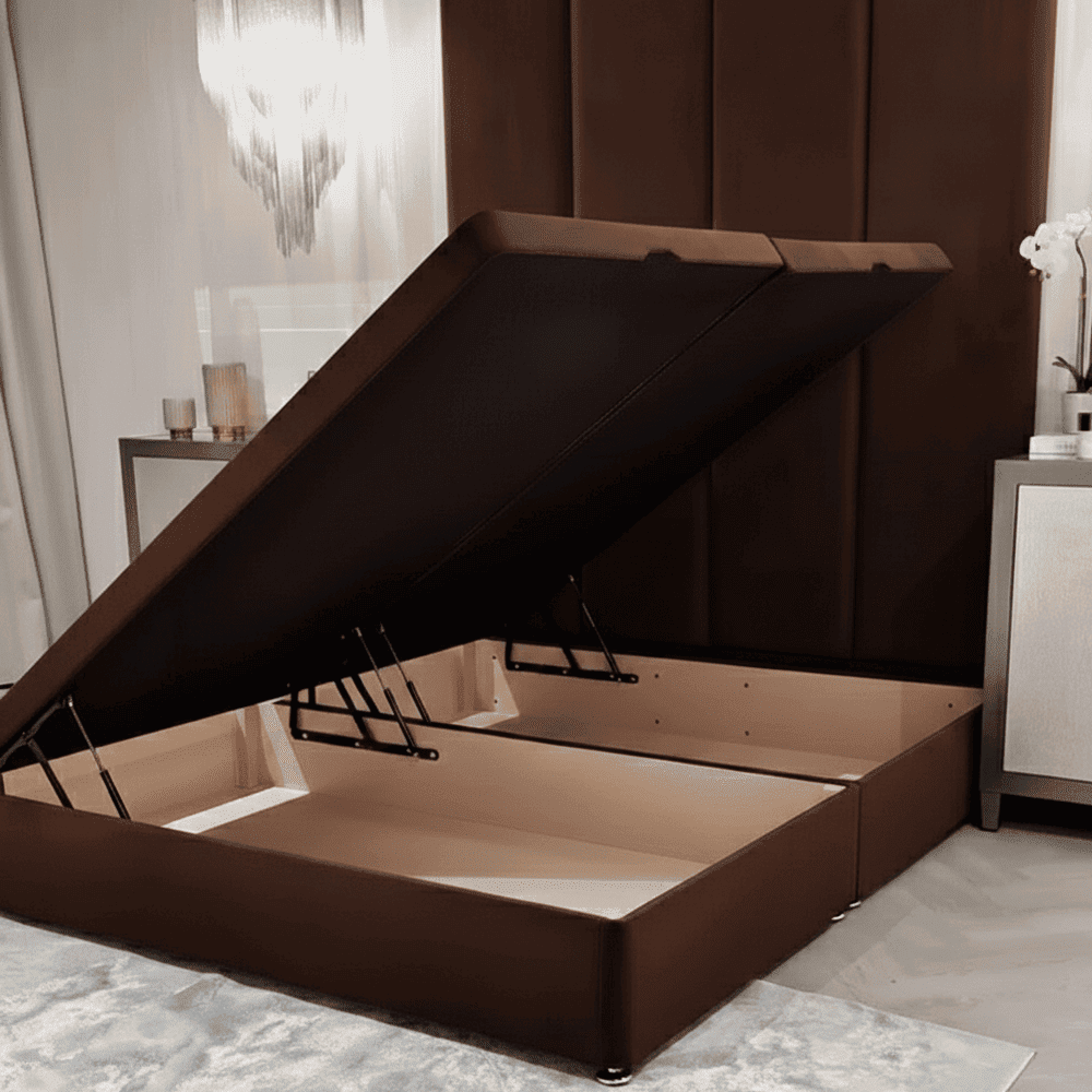 Cocoa Velvet Ottoman Divan Bed Base, King