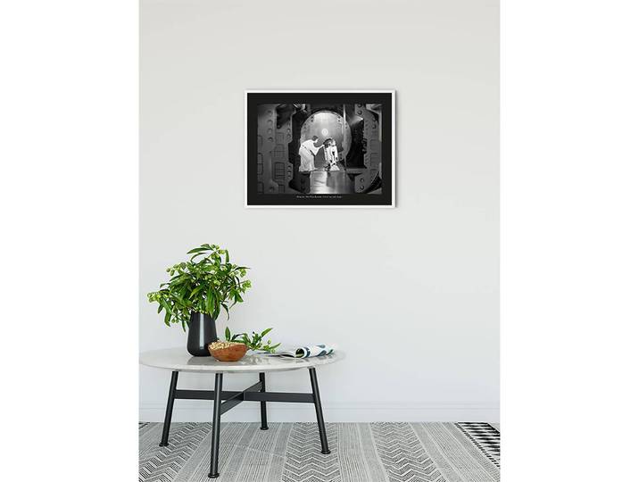 Wandbild Leia R2D2 Quote Fotopapier mit seidenmatter Oberfläche und hoher Lichtbeständigkeit Schwarz 70 x 50cm
