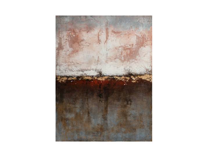 Handgemaltes Bild „Red & Beige“ 115 x 150 cm Rot, Beige, Gold Crea Collection