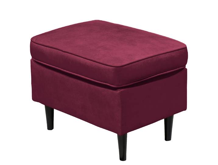 Pouf 63 x 43 x 42cm Rouge Microfibre Salvo: Bordeaux