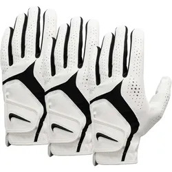 3er Pack NIKE Dura Feel X Reg Golfhandschuhe Herren 284 - pearl white/pearl white/black XL