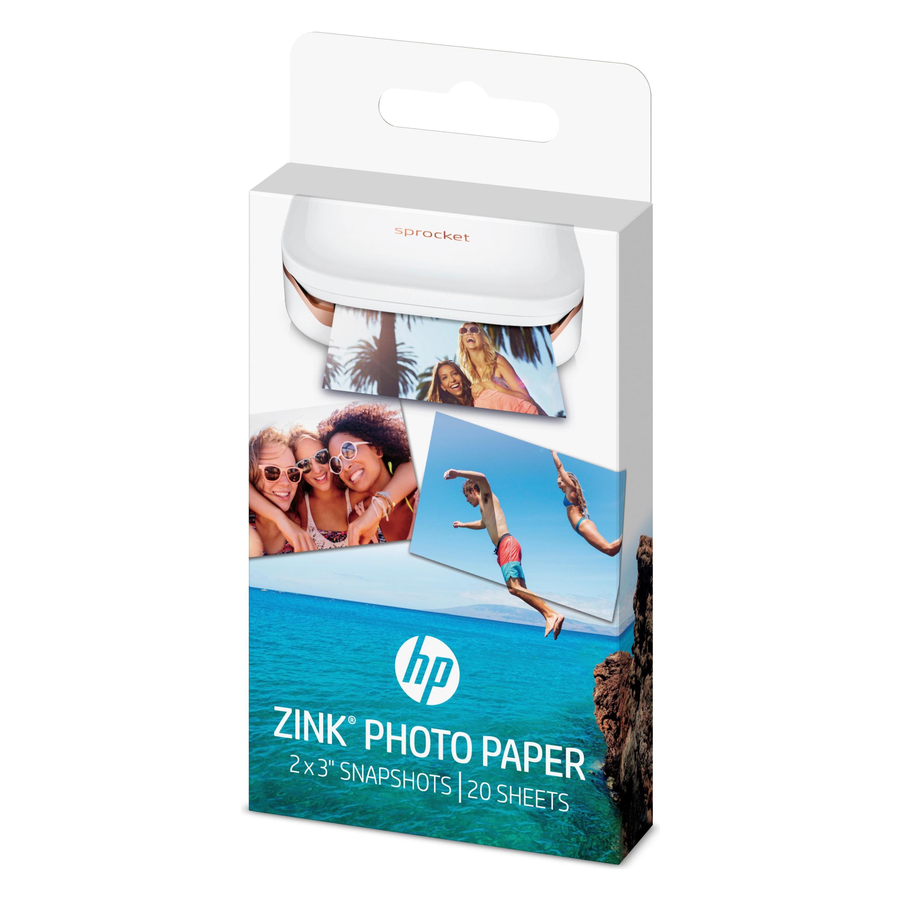 HP Sprocket Fotopapier Zink (290 g/m², Foto (5x7.6cm), 20 Stk.) (W4Z13A)