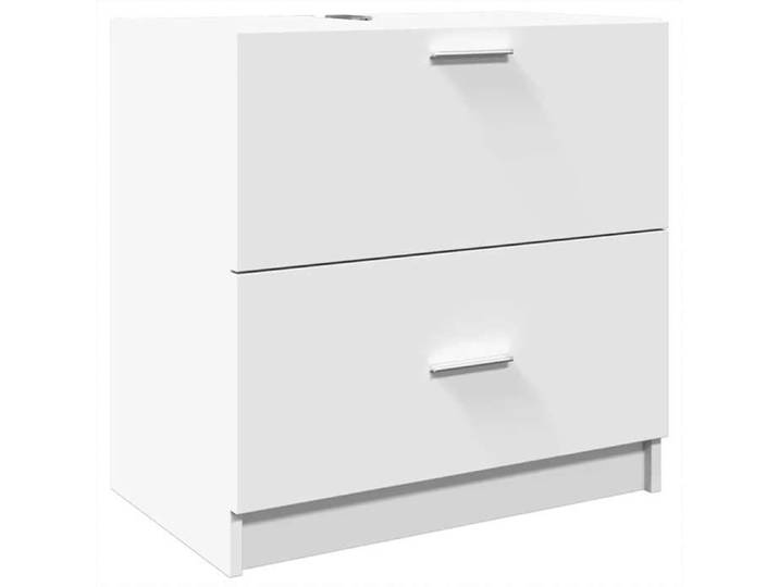 Blanc Mobilier de bains - Armoire d'évier blanc 59x37x59 cm bois d'ingénierie m7271