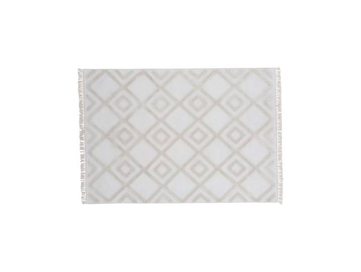 Teppich Neray – mit Fransen aus Polyester - Weiß - Luxusbetten24