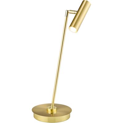 LED Tischleuchte "TOM", gold (messingfarben matt), 1, Ø 16cm H: 50cm, 1 Stk., HELL HÖLLISCH GUTES LICHT, Leuchten, Tastdimmer, LED Tischleuchte