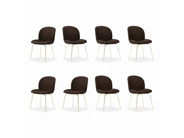 Xlmoebel Polsterstuhl Moderne Textilpolsterstühle für Esszimmer und Gastronomie (8x Stühle, 8 St), Hergestellt in Europa