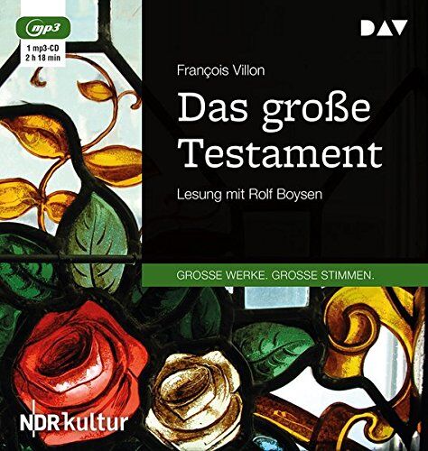 François Villon - Das große Testament: Lesung mit Rolf Boysen (1 mp3-CD) - Preis vom 17.10.2026 19:25:27 h